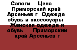 Сапоги. › Цена ­ 4 - Приморский край, Арсеньев г. Одежда, обувь и аксессуары » Женская одежда и обувь   . Приморский край,Арсеньев г.